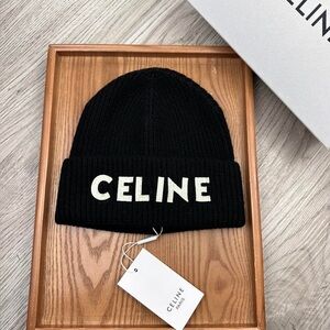 Celine Black Knit Hat